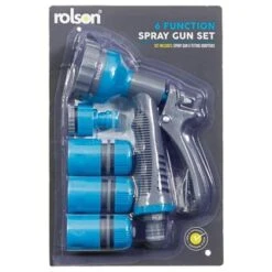 B&M Rolson Hose Reel With Stand 20m -B and M Store 234003 rolson 20m hose stand set with 6 function spray gun set blue