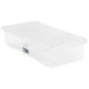 B&M Jumbo Underbed Storage Box With Lid 42L - Clear -B and M Store 257918 42l jumbo underbed storage box with lid clear 2