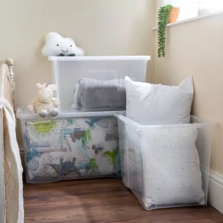 B&M Large Storage Box With Lid 110L - Clear 5 B&M Large Storage Box With Lid 110L - Clear - Image 3