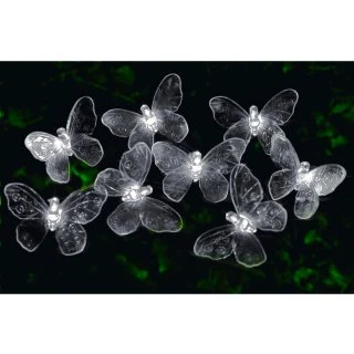 B&M 24 Solar LED Butterfly String Lights - White 3 B&M 24 Solar LED Butterfly String Lights - White