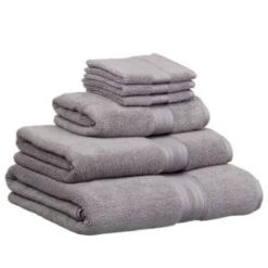 B&M Signature Zero Twist Bath Towel - Grey -B and M Store 3172653 317254 317255 317256 Signature Zero Twist grey towels