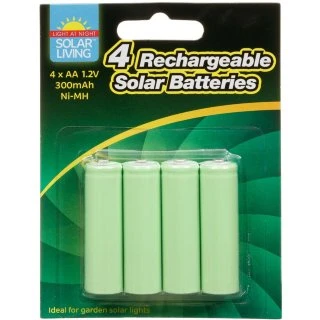 B&M Rechargeable Solar Batteries 4pk 3 B&M Rechargeable Solar Batteries 4pk