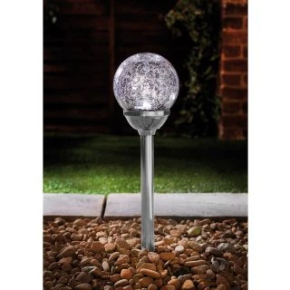 B&M Vegas XL Crackle Ball Post Lights 4pk - Chrome 3 B&M Vegas XL Crackle Ball Post Lights 4pk - Chrome