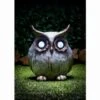 B&M Stone Effect Owl With Crystal Light Eyes -B and M Store 331456 stone effect owl with crystal effectlight up eyes1