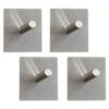 B&M Metal Adhesive Hooks 4pk - Square -B and M Store 332165 metal adhesive hoot set of 4 square