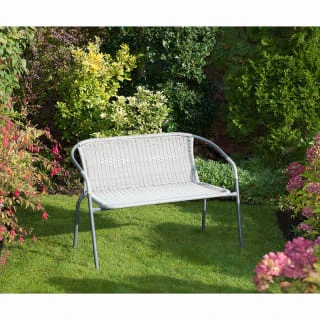 B&M Sorrento Rattan Effect Bench 3 B&M Sorrento Rattan Effect Bench