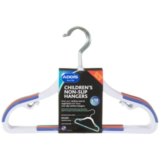 B&M Addis Children's Non-Slip Hangers 10pk - Multi Colour 3 B&M Addis Children's Non-Slip Hangers 10pk - Multi Colour