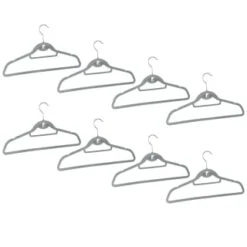 B&M Pure Velvet Hangers 8pk - Grey -B and M Store 333534 8pk velvet hangers grey group