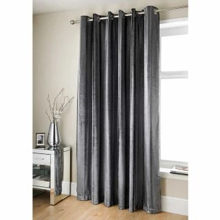 B&M Charcoal Jasmine Sparkle Velvet Eyelet Curtains 66 X 90" 3 B&M Charcoal Jasmine Sparkle Velvet Eyelet Curtains 66 X 90"