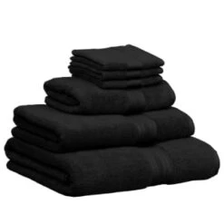 B&M Signature Bath Sheet - Black 7 B&M Signature Bath Sheet - Black -B and M Store 337604 337633 337634 337636 signature zero twist towels black 1