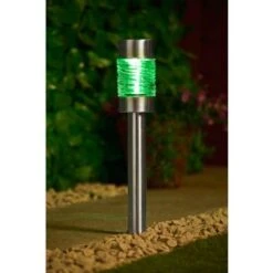 B&M Sicily XL Solar Post Lights 3pk -B and M Store 341969 sicily 3pk xl post lights green1