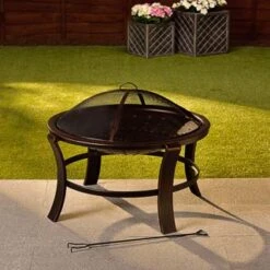 B&M Tuscany Bronze Effect Fire Pit -B and M Store 342412 tuscany bronze effect fire pit n1