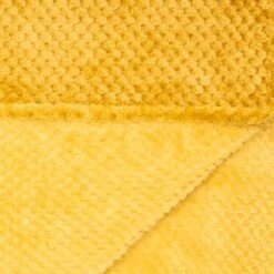 B&M Oversized Waffle Throw - Ochre -B and M Store 344890 oversized waffle throw ochre 3