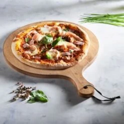 B&M Wooden Pizza Board -B and M Store 346842 wooden chop and serve board