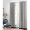 B&M Colorado Hopsack Fully Lined Eyelet Curtains 66 X 72" - Silver