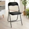 B&M Luxe Velvet Folding Chair - Black -B and M Store 349907 luxe velvet folding chair black