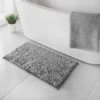 B&M Velvet Touch Bath Mat - Grey 1 B&M Velvet Touch Bath Mat - Grey -B and M Store 349930 velvet touch bath mat grey1