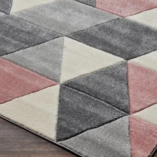 B&M Blush Geo Rug 100 X 150cm 4 B&M Blush Geo Rug 100 X 150cm - Image 2