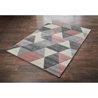 B&M Blush Geo Rug 100 X 150cm 3 B&M Blush Geo Rug 100 X 150cm