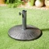 B&M Sorrento Rattan Effect Parasol Base 2 B&M Sorrento Rattan Effect Parasol Base -B and M Store 353340 rattan effect parasol base