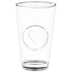 B&M Heart Glasses 4pk -B and M Store 356238 set of 4 hert embossed glasses 2
