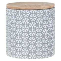 B&M Embossed Geometric Storage Canisters 3pc 11 B&M Embossed Geometric Storage Canisters 3pc -B and M Store 356821 storage canisters geo grey 4