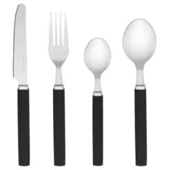 B&M Cutlery Set With Caddy 16pc - Black -B and M Store 357347 16pc cutlery set with caddy black