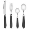 B&M Soft Touch Cutlery Set 16pc - Grey -B and M Store 357349 16pc soft touch cutlery set grey 2
