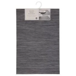 B&M Metallic Woven Placemats - Charcoal 4pk -B and M Store 363876 4pk woven charcoal placemats