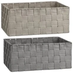 B&M Woven Storage Baskets 3pk - Silver -B and M Store 365979 365978 3pk woven baskets group 2