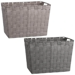 B&M Large Woven Storage Basket - Silver 4 B&M Large Woven Storage Basket - Silver - Image 2