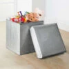B&M Glitter Storage Seat Ottoman - Silver 1 B&M Glitter Storage Seat Ottoman - Silver -B and M Store 366012 silver glitter storge seat ottoman