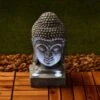 B&M Buddha Head With Solar Lights -B and M Store 366468 buddah head with solar lights