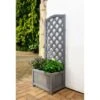 B&M Lattice Wooden Planter Grey - 118cm -B and M Store 366504 lattice wooden planter grey 120cm