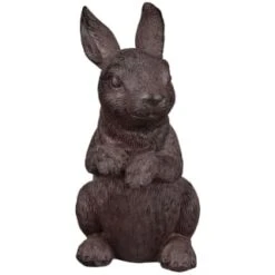 B&M Garden Rabbit Ornaments 2pk - Cast Iron Effect -B and M Store 366608 2pk rabbit garden ornaments iron effect 2