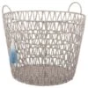 B&M Storage Basket With Tassel - Grey -B and M Store 368483 basket with tassel grey