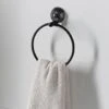 B&M Black Suction Towel Ring -B and M Store 368885 black suction towel ring