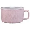 B&M Herringbone Embossed Soup Mug - Blush -B and M Store 369068 herringbone emboss soup mug blush