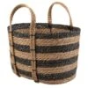 B&M Striped Wicker Basket - Black & Natural -B and M Store 374390 stripe wicker basket