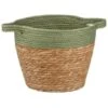 B&M Two Tone Wicker Basket - Green -B and M Store 374391 green two tone wicker basket