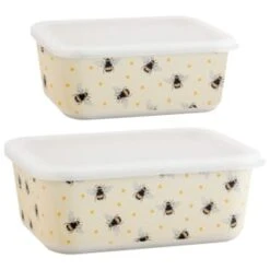 B&M Rectangular Tubs 2pk - Bees -B and M Store 375968 2pk reuse and repurpose rectangle tubs bee 3