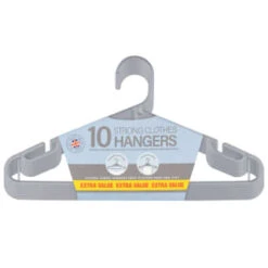 B&M Jumbo Hangers 10pk - Grey -B and M Store 376556 10pk strong clothes hangers grey 2