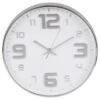 B&M Embossed Clock - Silver -B and M Store 376994 embossed clock silver