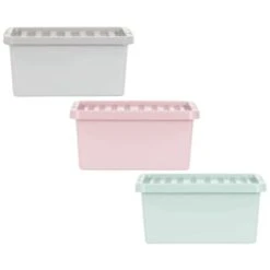B&M Storage Box With Lid 11L - Dusty Pink -B and M Store 377031 377033 377036 11l storage box group
