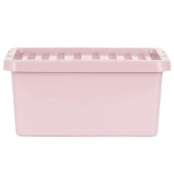 B&M Storage Box With Lid 11L - Dusty Pink -B and M Store 377033 11l storage box dusty pink