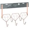B&M Diamond Geo Overdoor Hooks - Rose Gold -B and M Store 377705 diamon geo over door hook rose gold