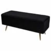 B&M Ottoman With Legs - Black -B and M Store 378066 black ottoman with legs
