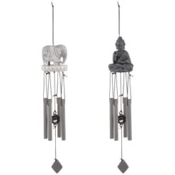B&M Tranquil Garden Windchime - Buddha -B and M Store 379541 tranquil garden windchime group