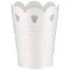 B&M Heart Tin Decorative Planter - Cream 1 B&M Heart Tin Decorative Planter - Cream -B and M Store 379762 simply garden small heart tin planter white
