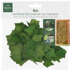 B&M Artificial Decorative Ivy & Eucalyptus Garland 6m -B and M Store 379980 artifical decorative ivy gerland 6m